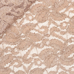Elasztikus glitteres csipke - BEIGE